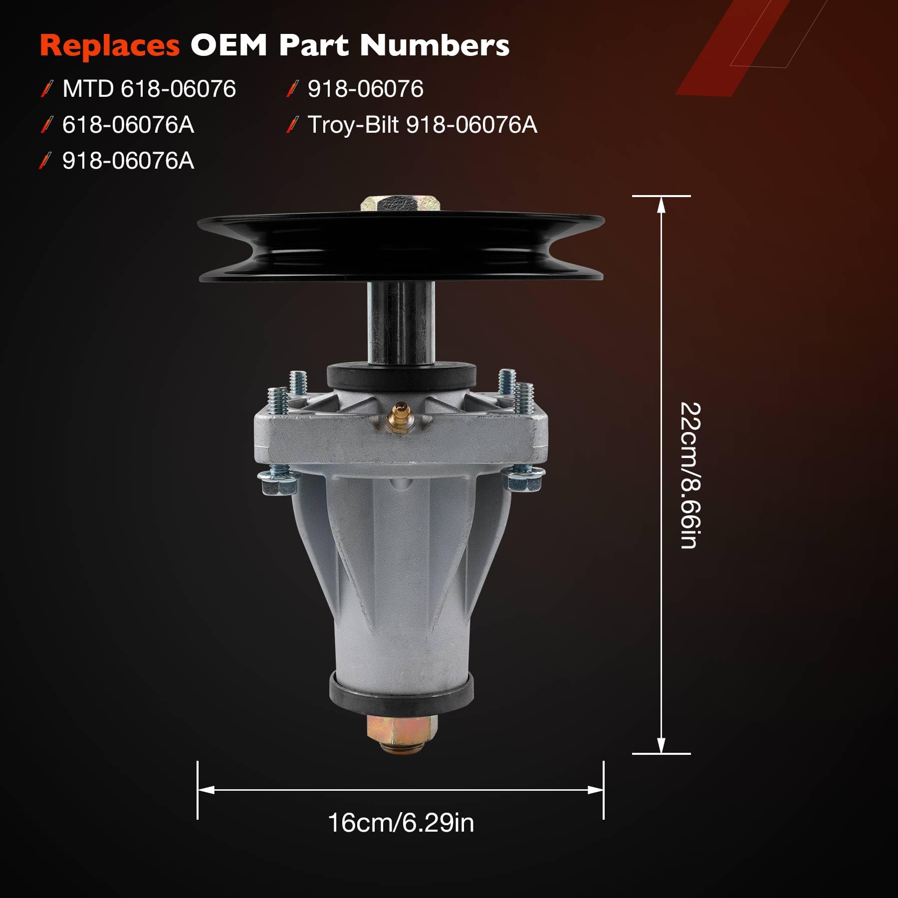 ATRACYPART spindle side profile highlighting durable construction benefit
