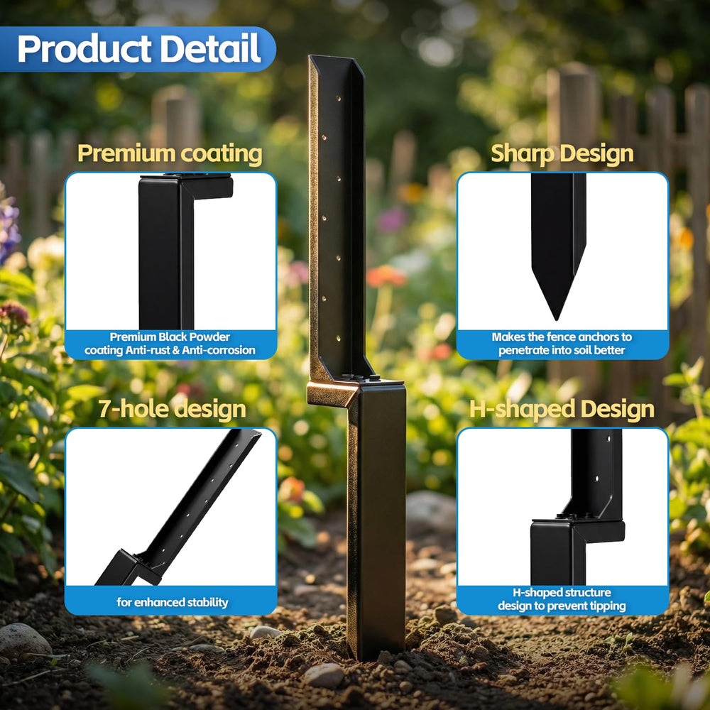 ATSARIUM stake being driven into soil demonstrating tool-light installation and speed