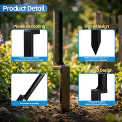 ATSARIUM stake being driven into soil demonstrating tool-light installation and speed