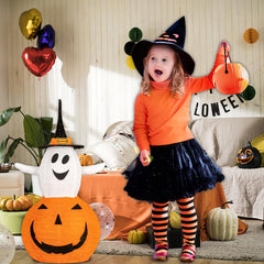 ATTGREAT side view of ghost with witch hat showing charming layered design