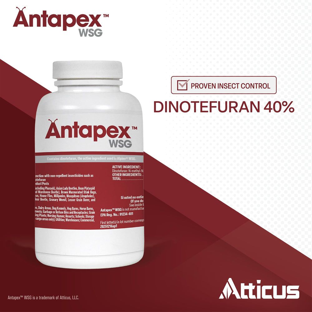 Atticus Antapex WSG granule texture close-up demonstrating water-soluble formulation and easy mixing