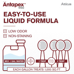 Mixed Atticus Antapex WSG solution in spray bottle illustrating low-odor, colorless mix benefit