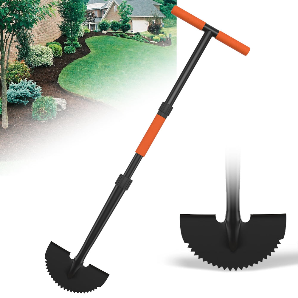 ATUHOLA front view of complete edger showing sturdy build and ergonomic benefits