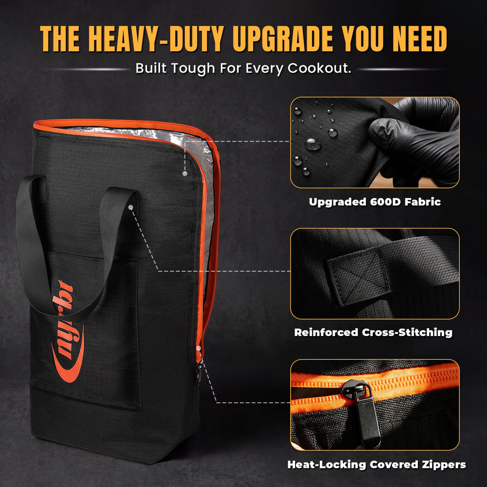 ATWHTE bag in a tailgate holding cold drinks showing dual hot cold use