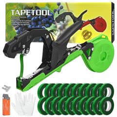 Audasi plant tying machine front view showing compact gun and ergonomic grip for fast tying