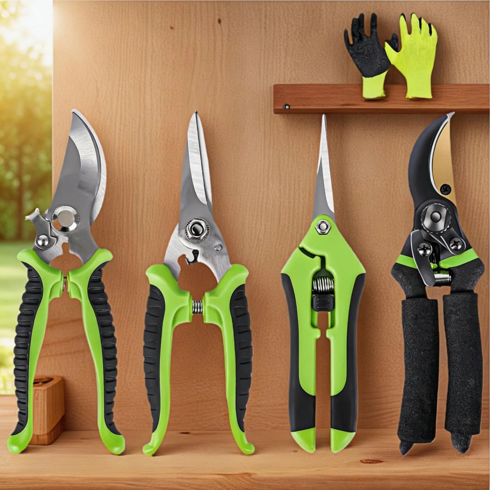 AudcaLight safety lock engaged on closed shears for secure storage
