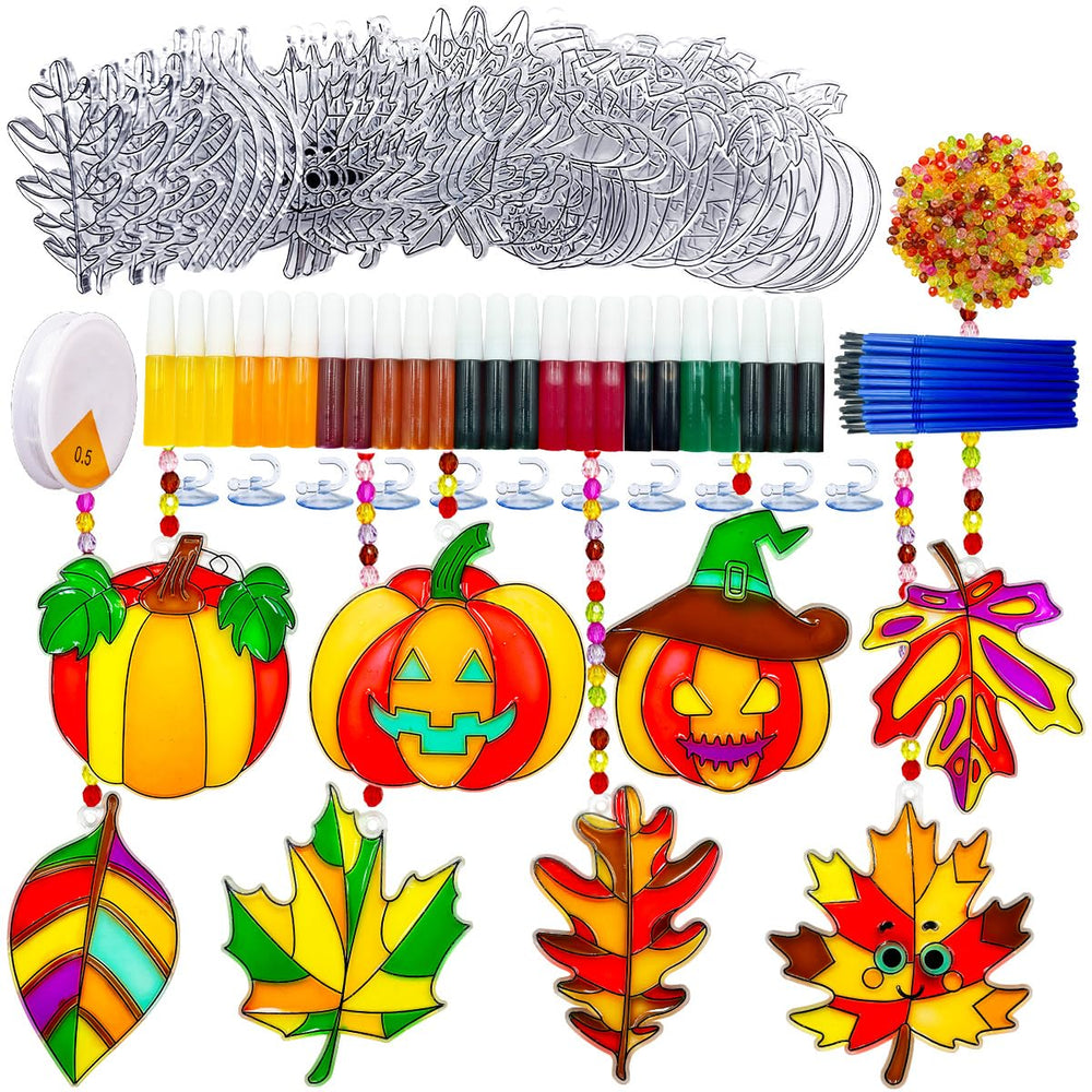 AUEKIV front packaging showing complete suncatcher kit and components, ideal for group crafts