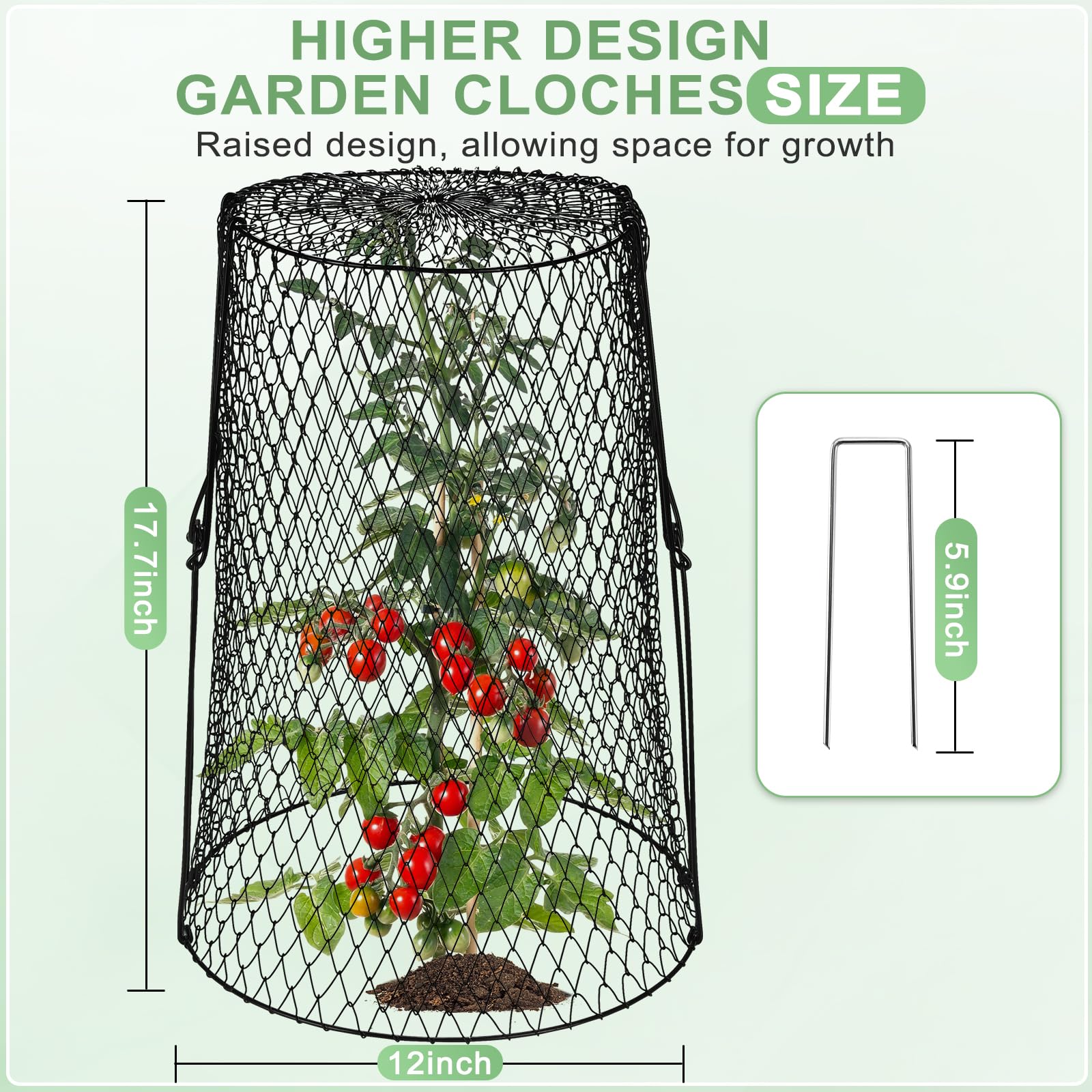 AugFir cloches nested stacked for compact storage to save shed space