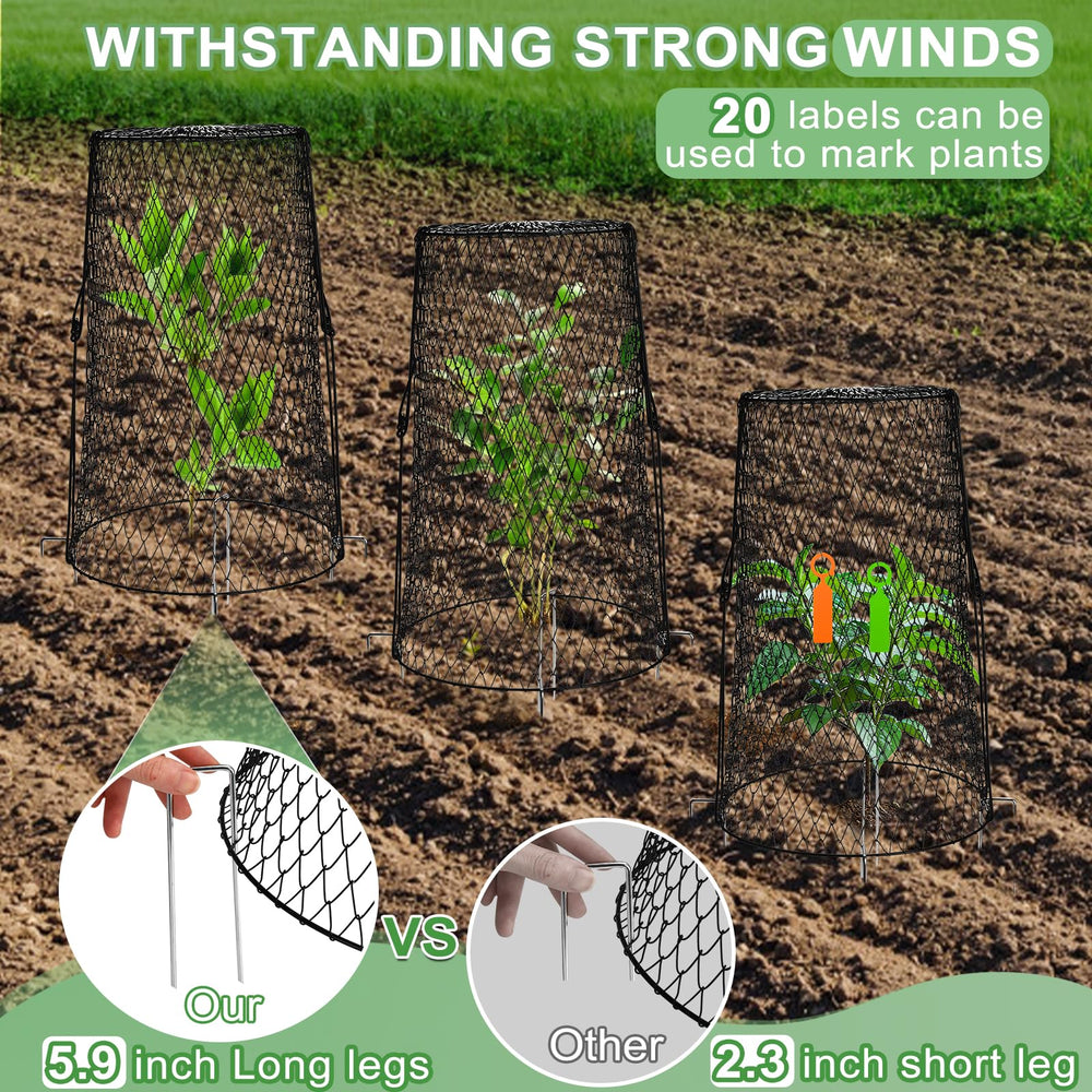 AugFir ground stake and color plant label detail for secure anchoring and organization