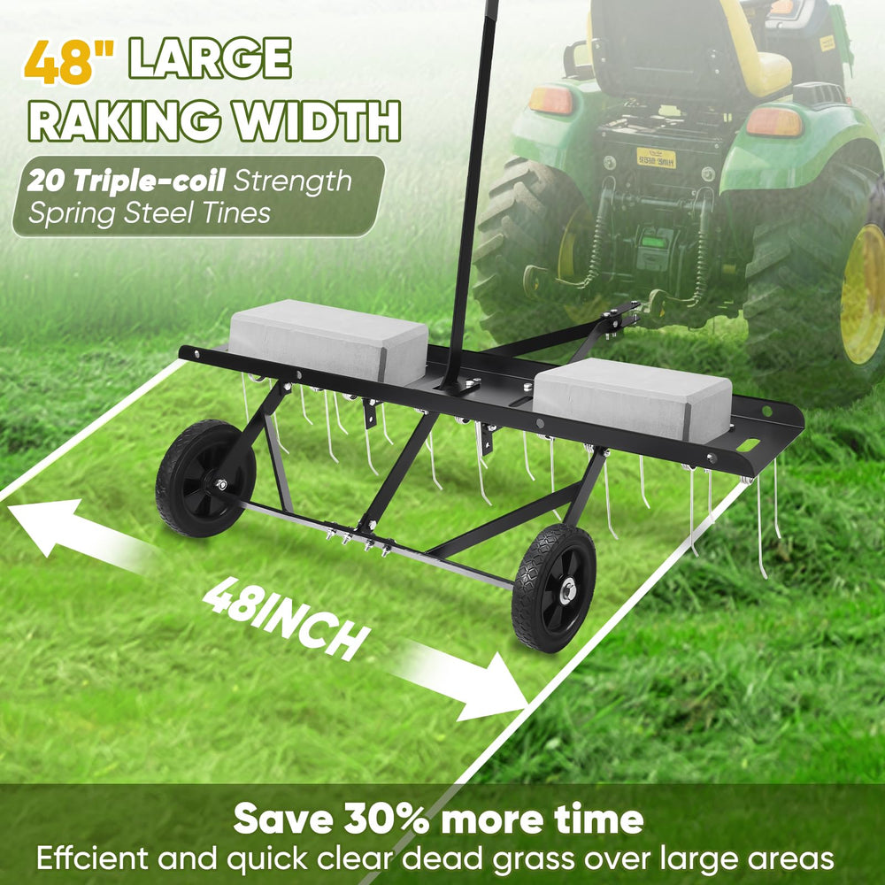 AugFir close-up of spring steel tines highlighting durable heat-treated construction