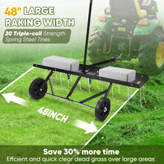 AugFir close-up of spring steel tines highlighting durable heat-treated construction