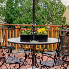 AuldHome Design in use around umbrella pole demonstrating easy installation benefit