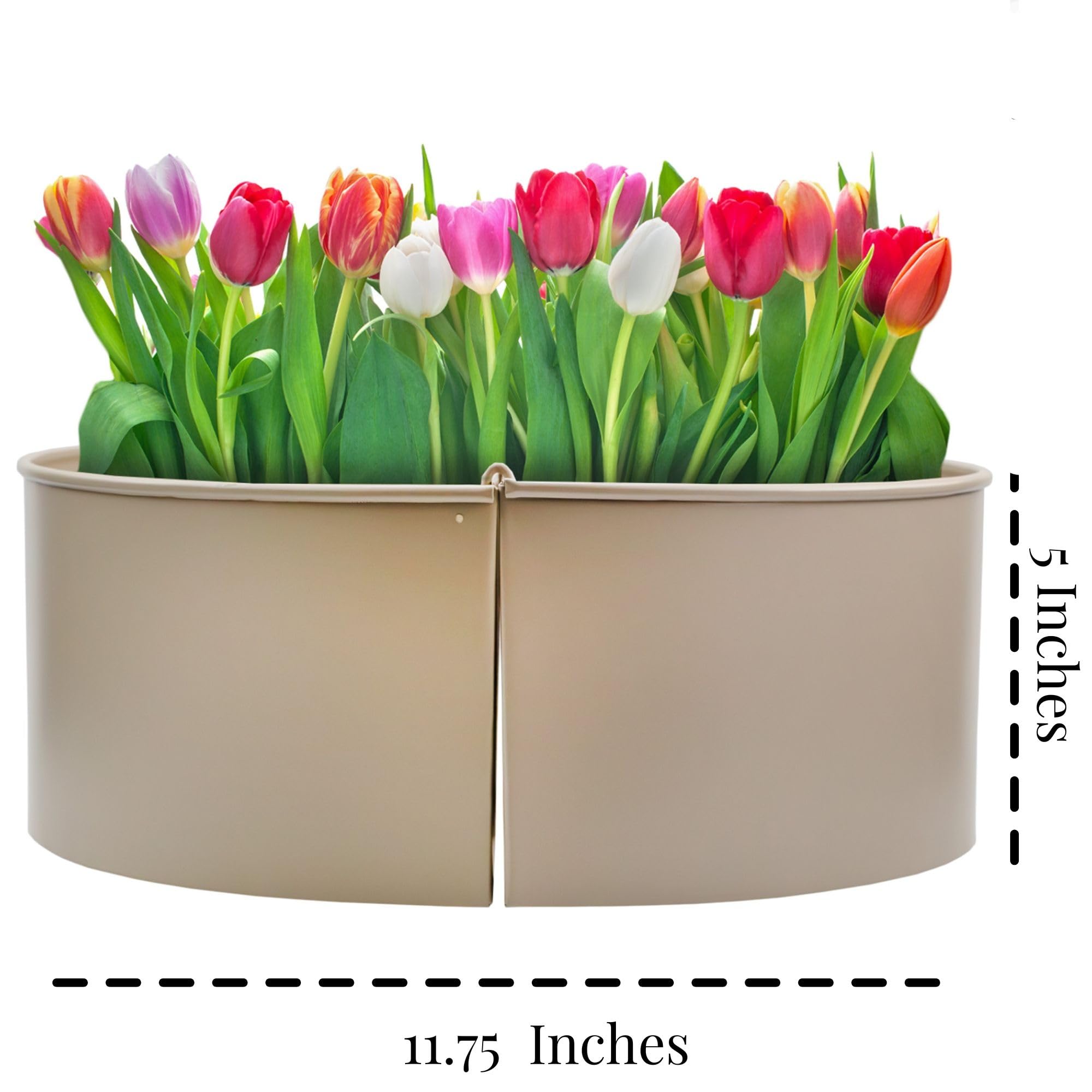 AuldHome Design planter around umbrella pole on table creating a planted centerpiece