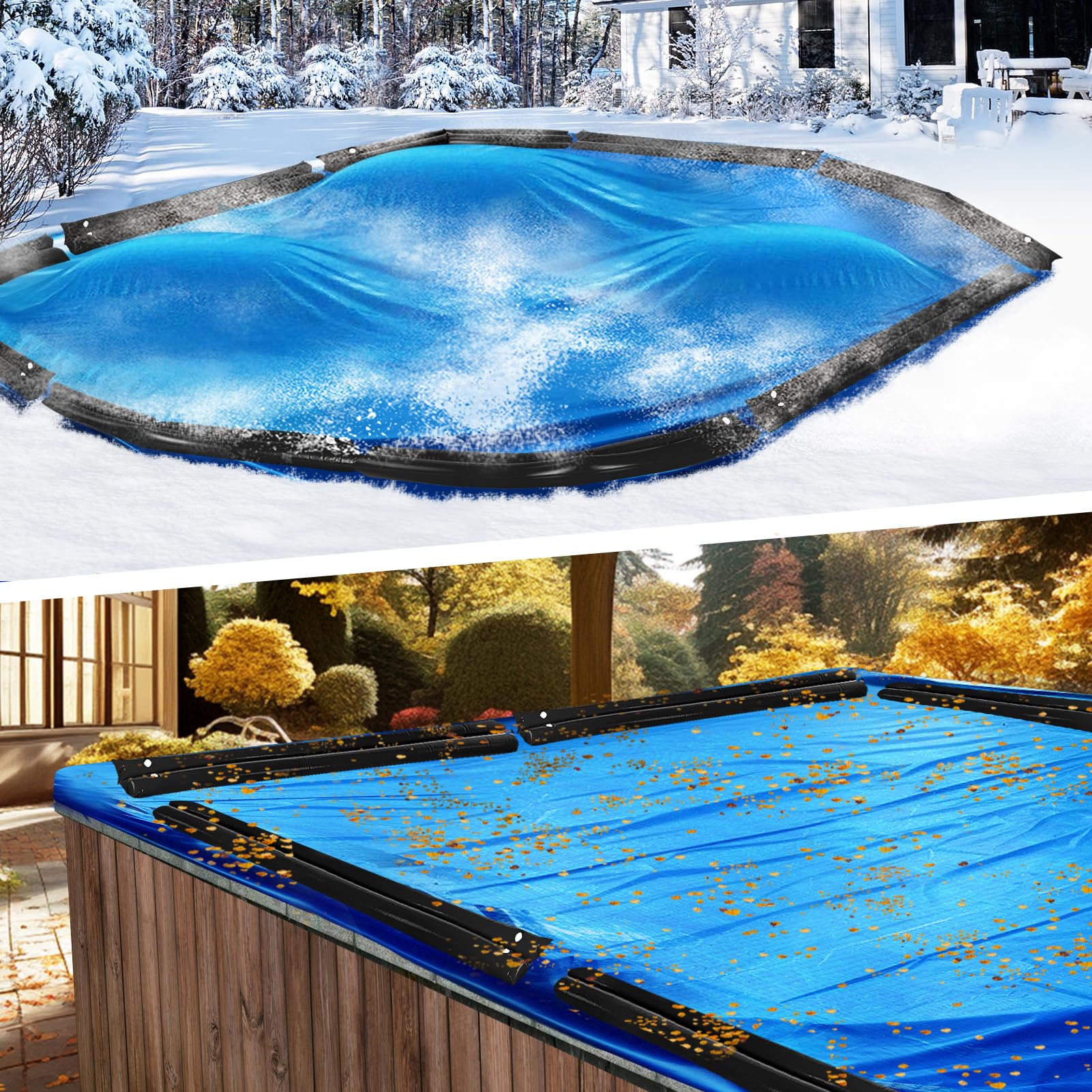 Aulock tube beside pool edge demonstrating 8ft coverage for stability