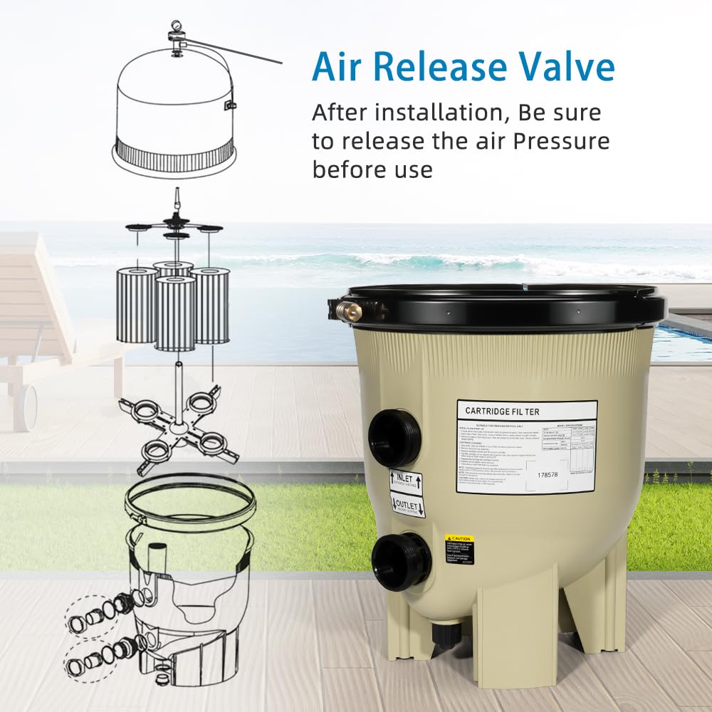 Aumzong 178578 installed inside Pentair filter illustrating proper alignment