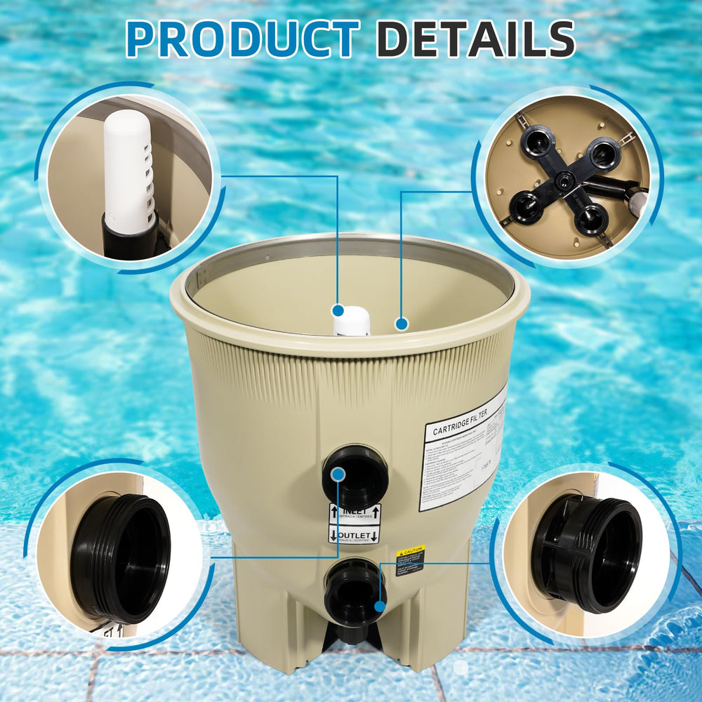 Aumzong 178578 underside and drain location for effective backwash