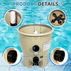 Aumzong 178578 underside and drain location for effective backwash