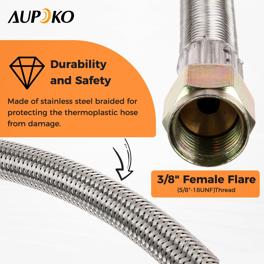 Aupoko Y-splitter dual-hose connection showing two outlet fittings for convenience