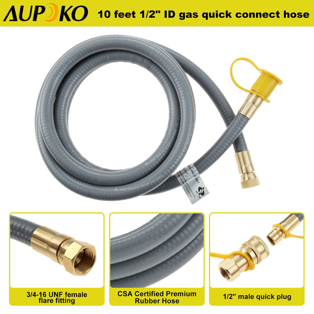 Aupoko flare fittings and thread tape detail for leak-resistant seals