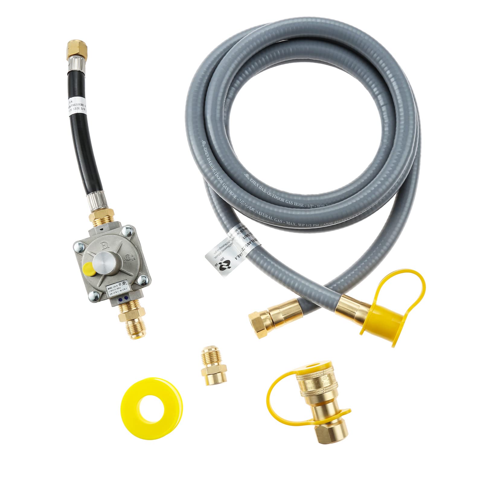 Aupoko regulator and 10ft hose front view showing complete kit benefits