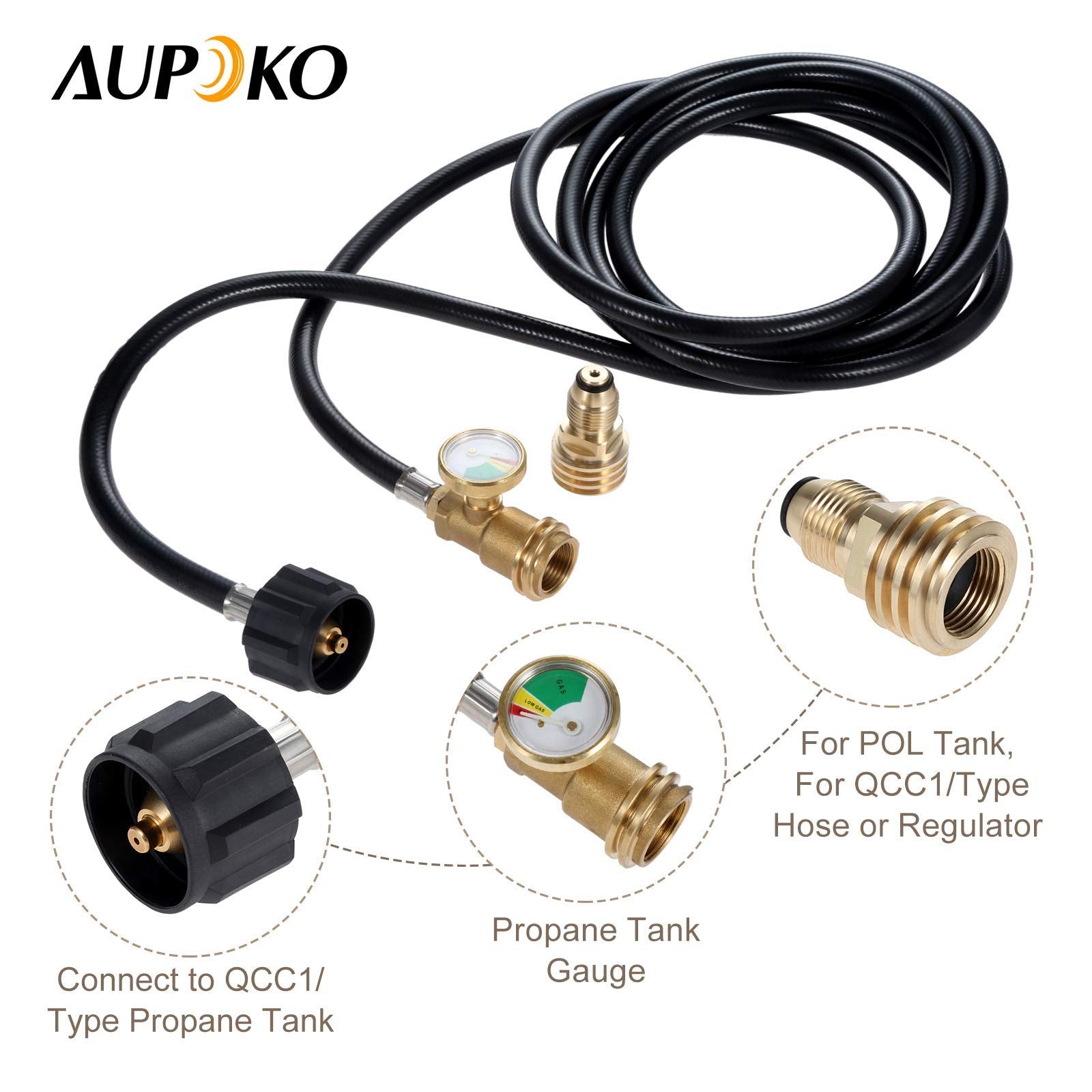 Aupoko pressure gauge and connection detail showing readable monitoring benefit