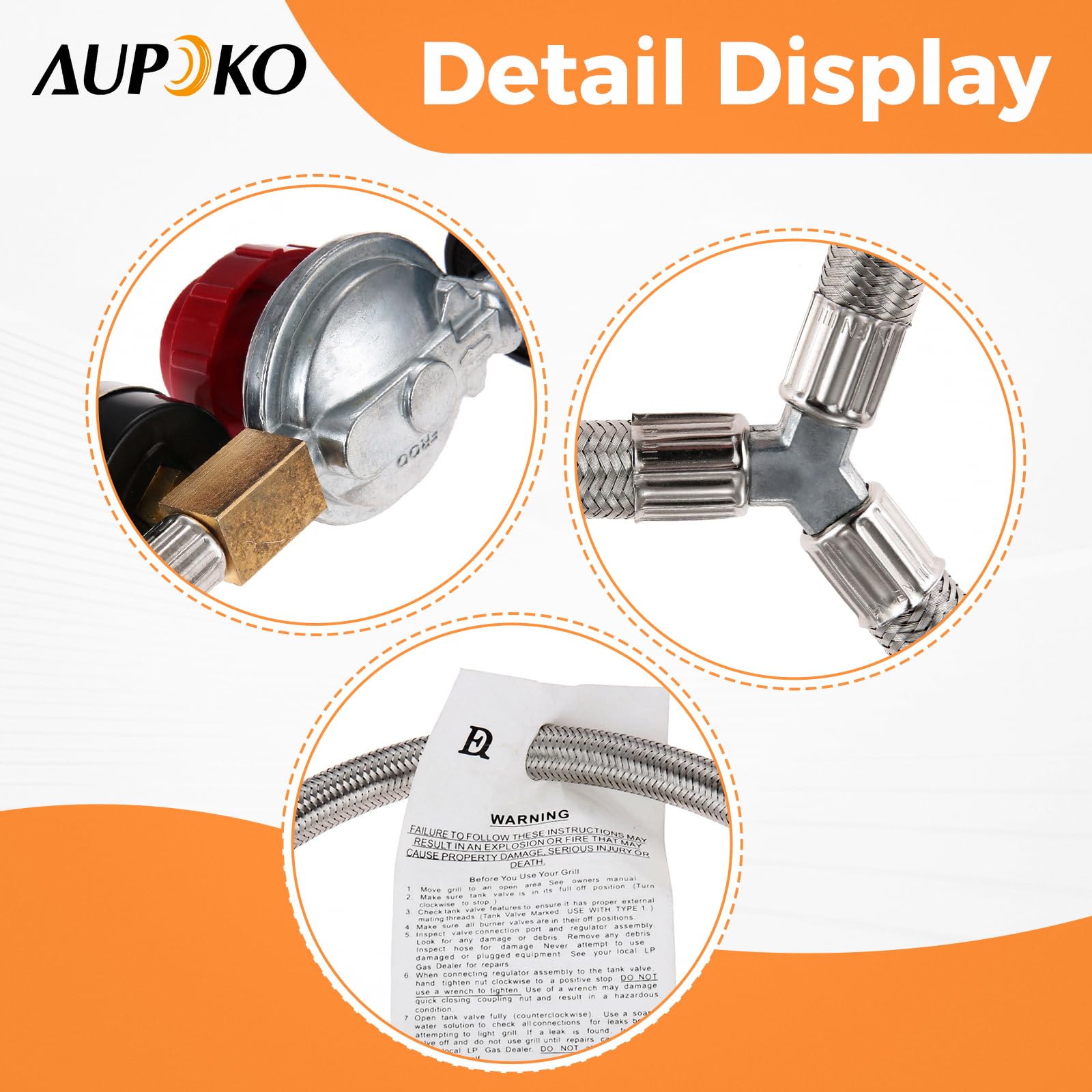 Aupoko regulator connected to a backyard grill setup enabling dual appliance use