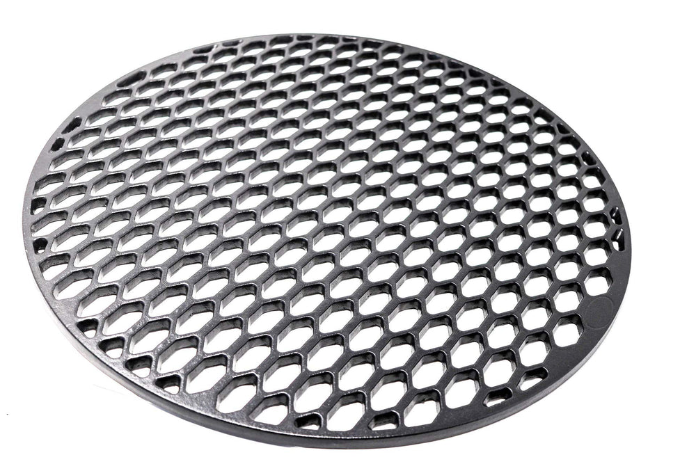Aura Outdoor Products front view of cast iron grate showing solid construction and fit benefit