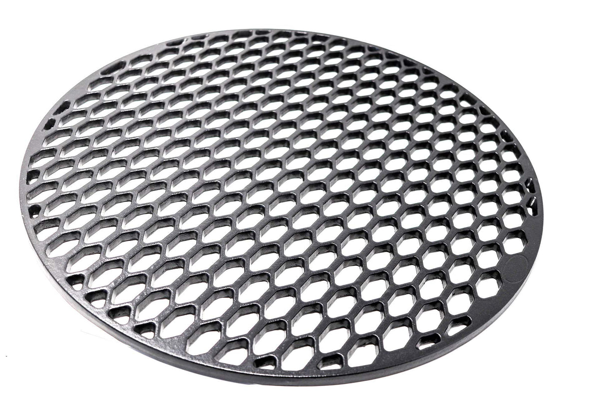 Aura Outdoor Products front view of cast iron grate showing solid construction and fit benefit