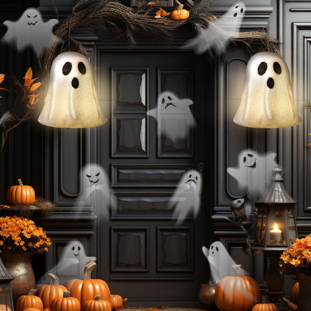 Aurelema cover on doorway styling Halloween decor and welcoming guests