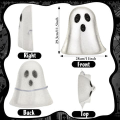 Aurelema ghost cover lit on porch at night creating spooky visible glow