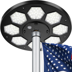 Aurolit front view of flag pole light showing sleek housing and full LED face for bright flag lighting