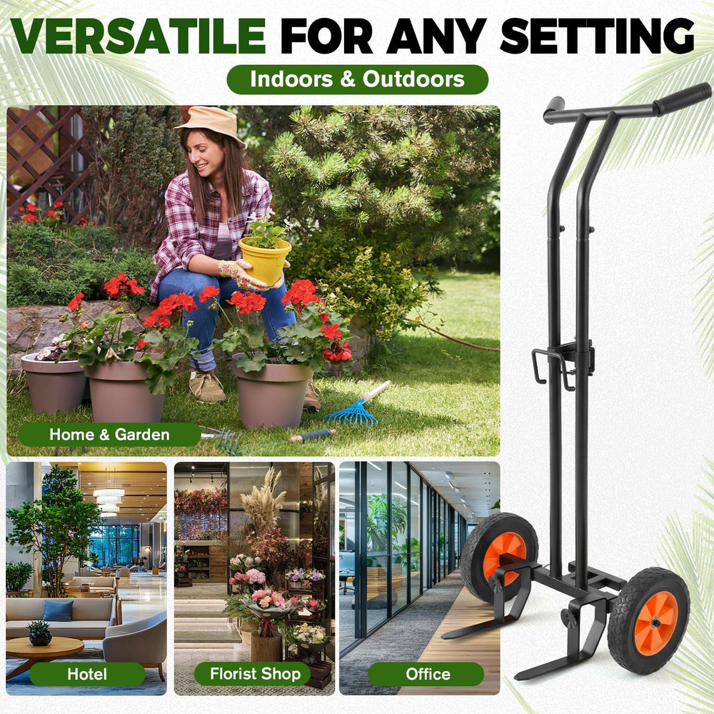 AUROPEAK planter secured with included strap while being transported for added safety