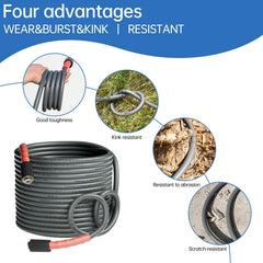 AURORA CAR hose in use cleaning a car showing extended reach and easier maneuvering