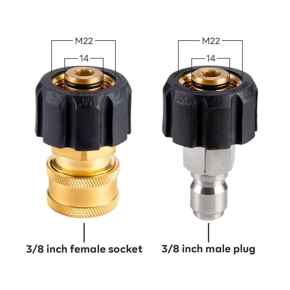 AURORA CAR detailed shot of 3/8 inch quick-connect ends for fast secure hookups and leak prevention
