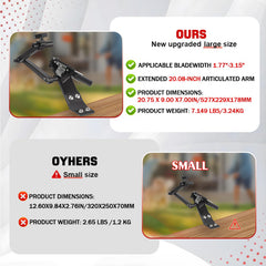 Aurorasters enlarged 25mm handle and ball-bearing pivot detail delivering smoother control