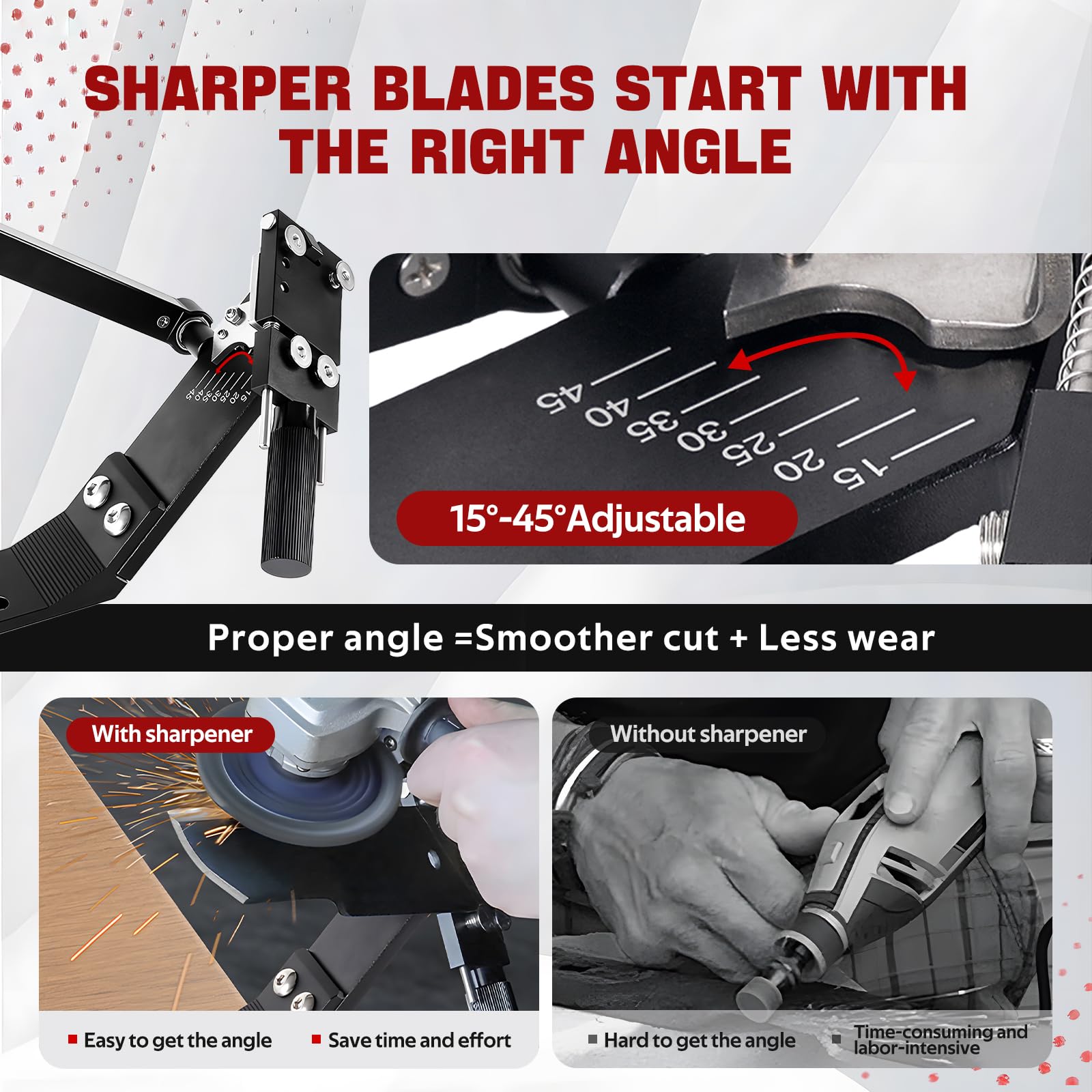 Aurorasters mounted to an angle grinder showing easy attachment and practical use