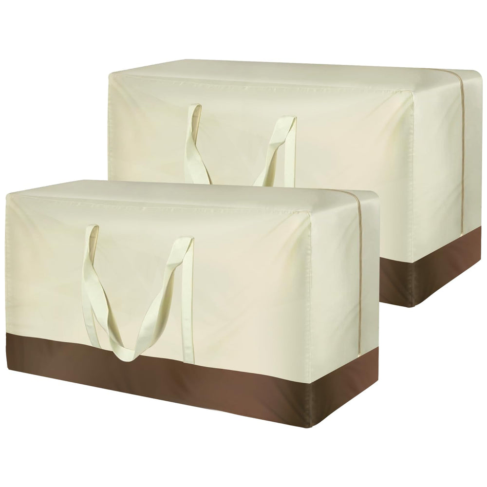 Aurragiy front view showing two filled storage bags protecting cushions