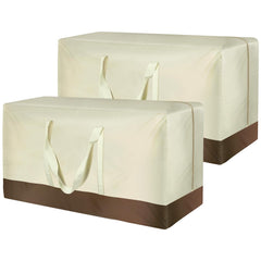 Aurragiy front view showing two filled storage bags protecting cushions