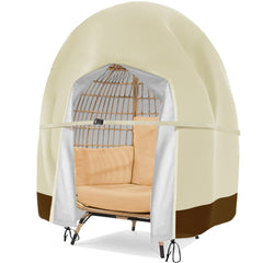 Aurragiy front view covering double egg chair protects furniture from rain