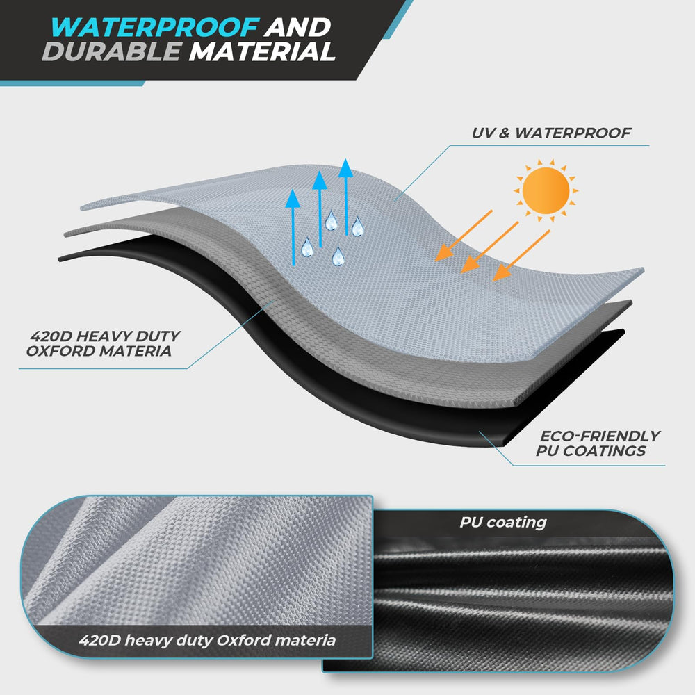 Aurragiy cover fitted on double egg chair in patio for all-weather use