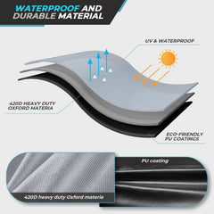 Aurragiy cover fitted on double egg chair in patio for all-weather use