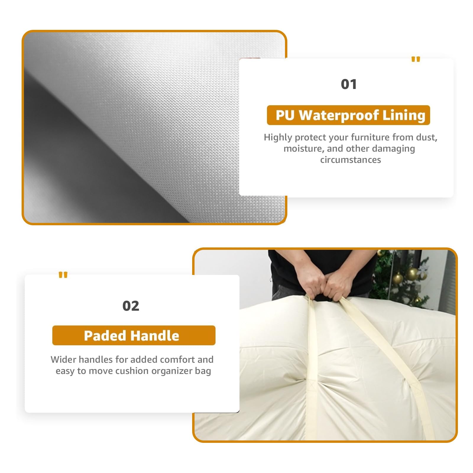 Aurragiy size comparison with cushions inside demonstrating roomy capacity