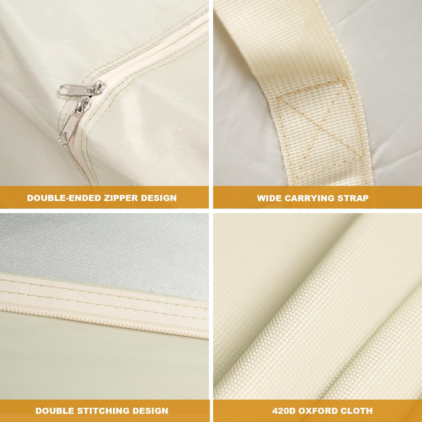 Aurragiy fabric texture close-up showing waterproof 420D oxford durability