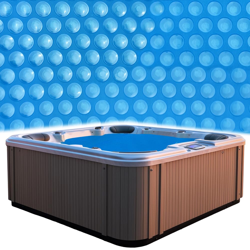 AURSK blue thermal blanket front view showing size and durable finish for energy saving