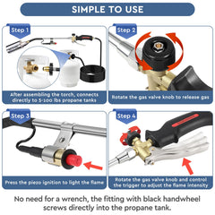 AUSAIL 10-foot hose and connector for safe distance and easy hookup