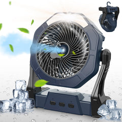 Ausic front view showing fan and mist function for portable cooling