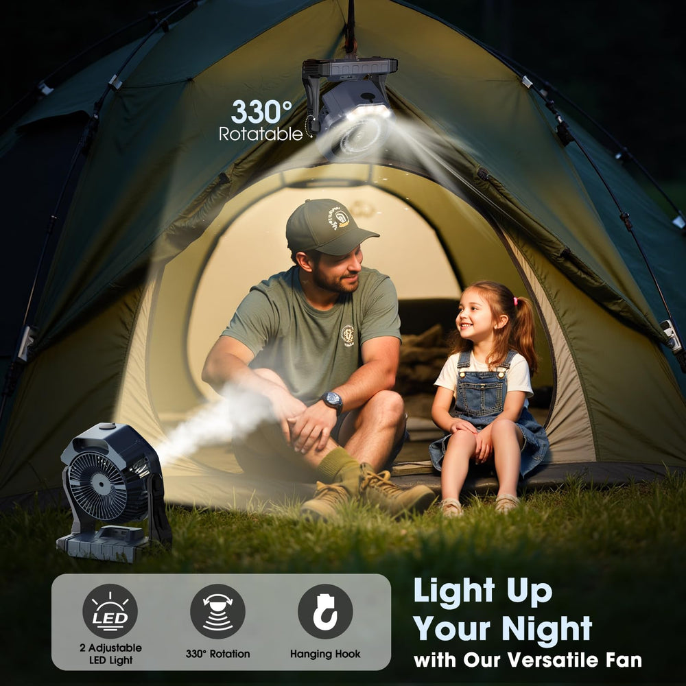 Ausic LED light illuminating a picnic for safe nighttime activity