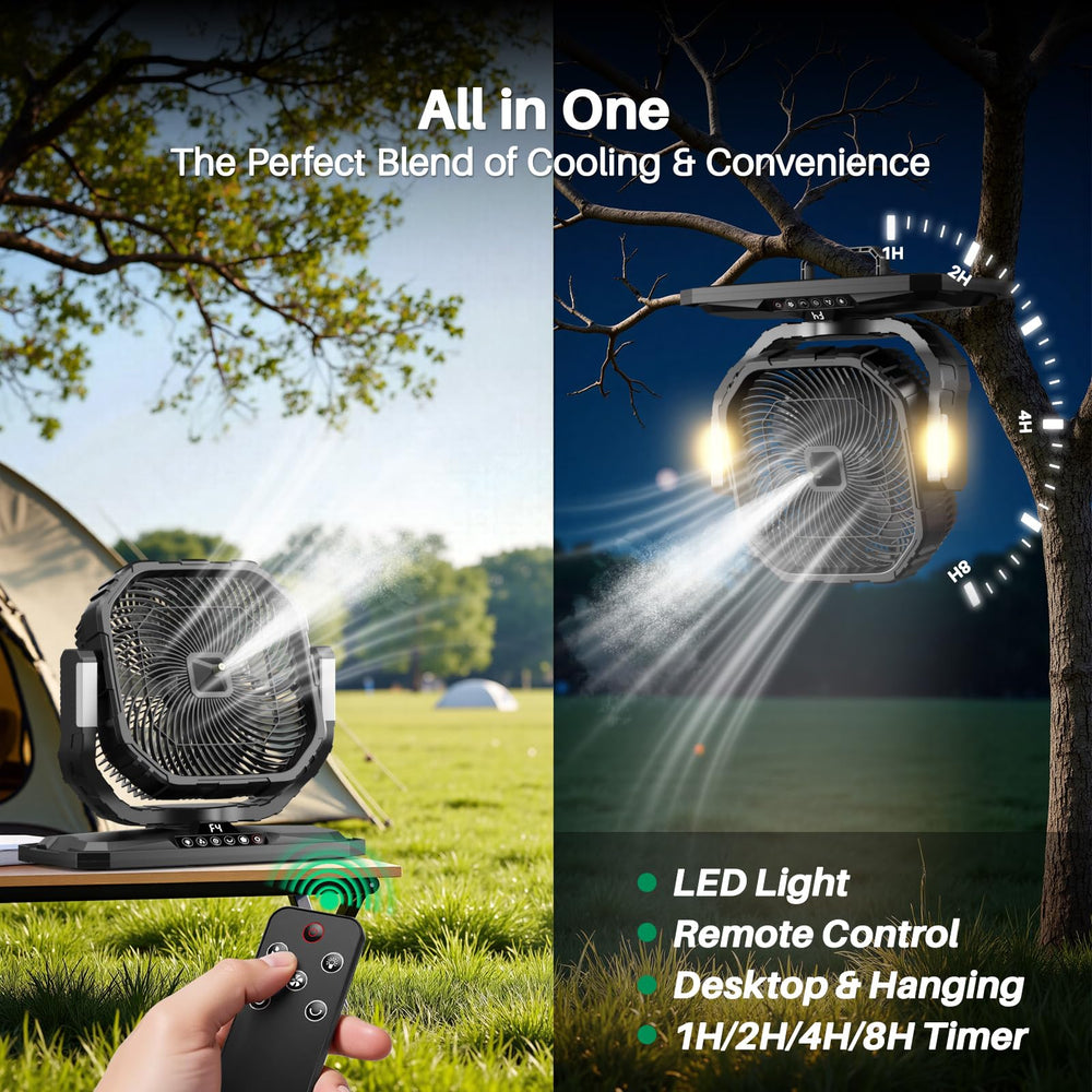 Ausic LED light glowing at night for campsite visibility and soft illumination