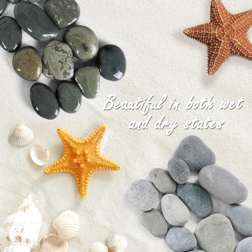 Ausluru close-up of smooth pebble texture highlighting quality hand-picked finish