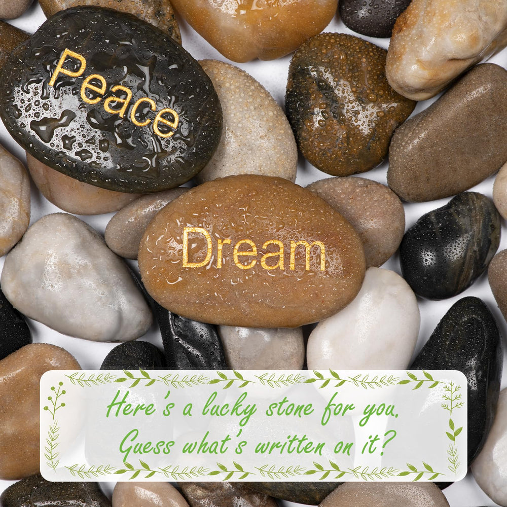 Ausluru engraved inspiration stone as focal accent and gift touch